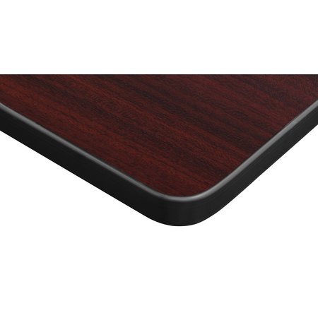 Kee Desking L Shaped Desk, 66 D, 72 W, 29 H, Black|Mahogany, Wood|Metal MLSPM722442MHBPBK